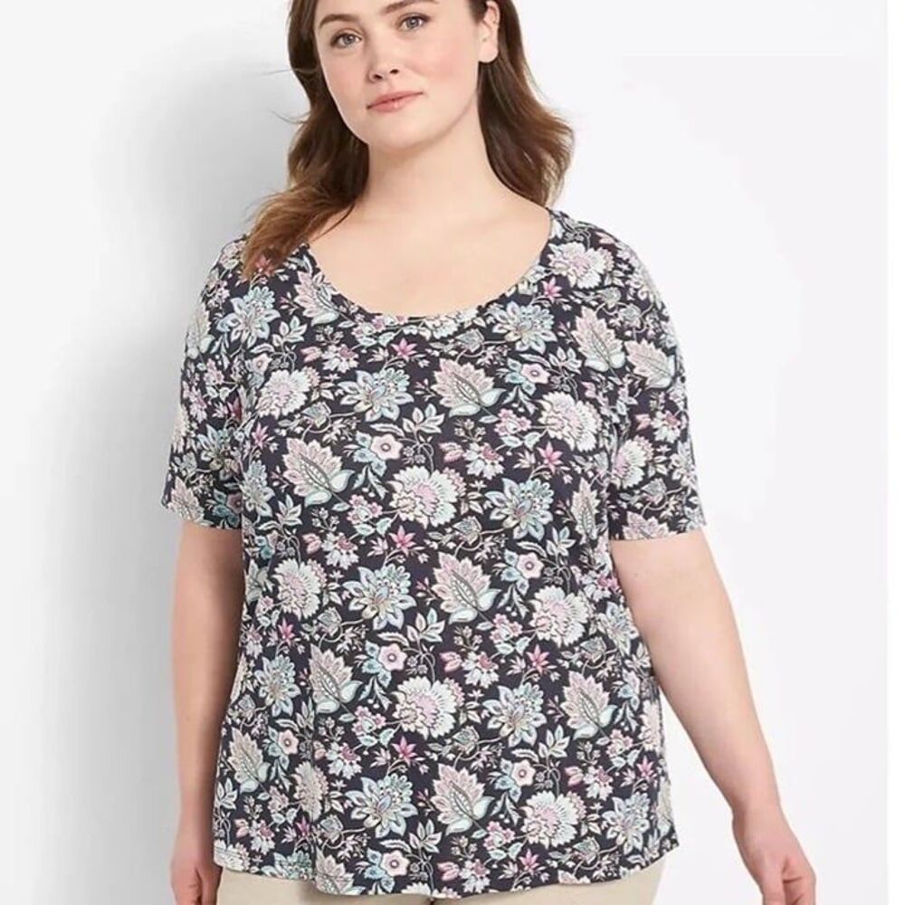 Lane Beyant - classic Perfect Sleeve Scoop-Neck Top